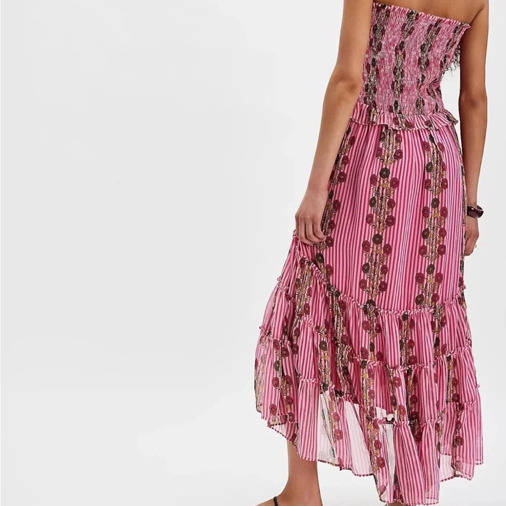 Pink Floral Women's Dress - Picture 3 of 5